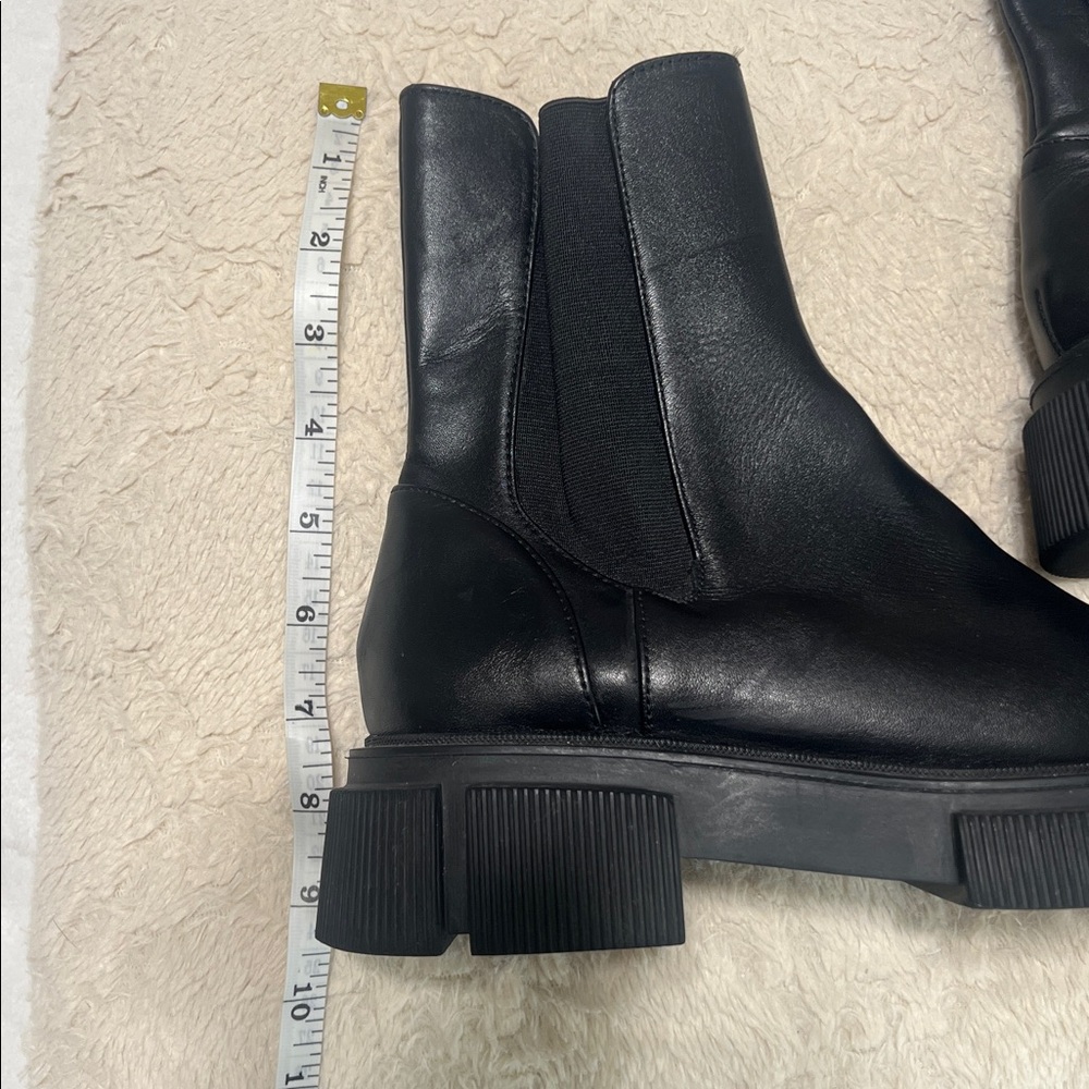 Zara Black Chunky Chelsea Ankle Boots - Picture 11 of 11